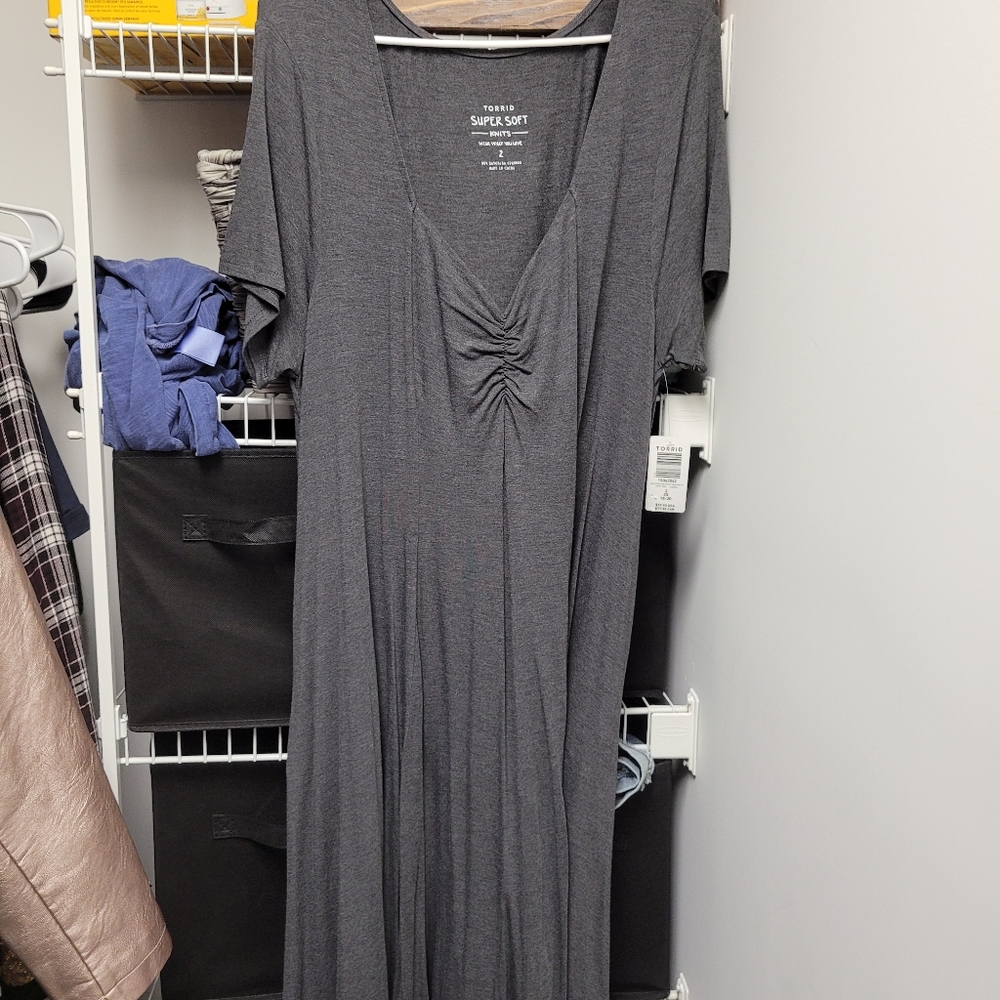 NWT Torrid Grey Skater Dress 2X